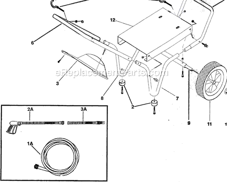 Page A Diagram and Parts List for PW1500  Campbell Hausfeld Pressure Washer